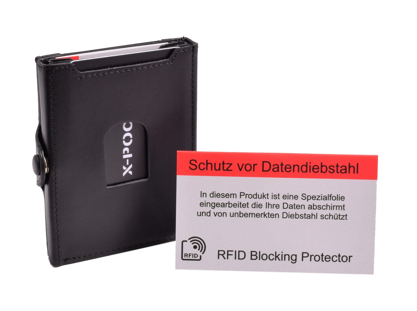 Schwarz Glattleder